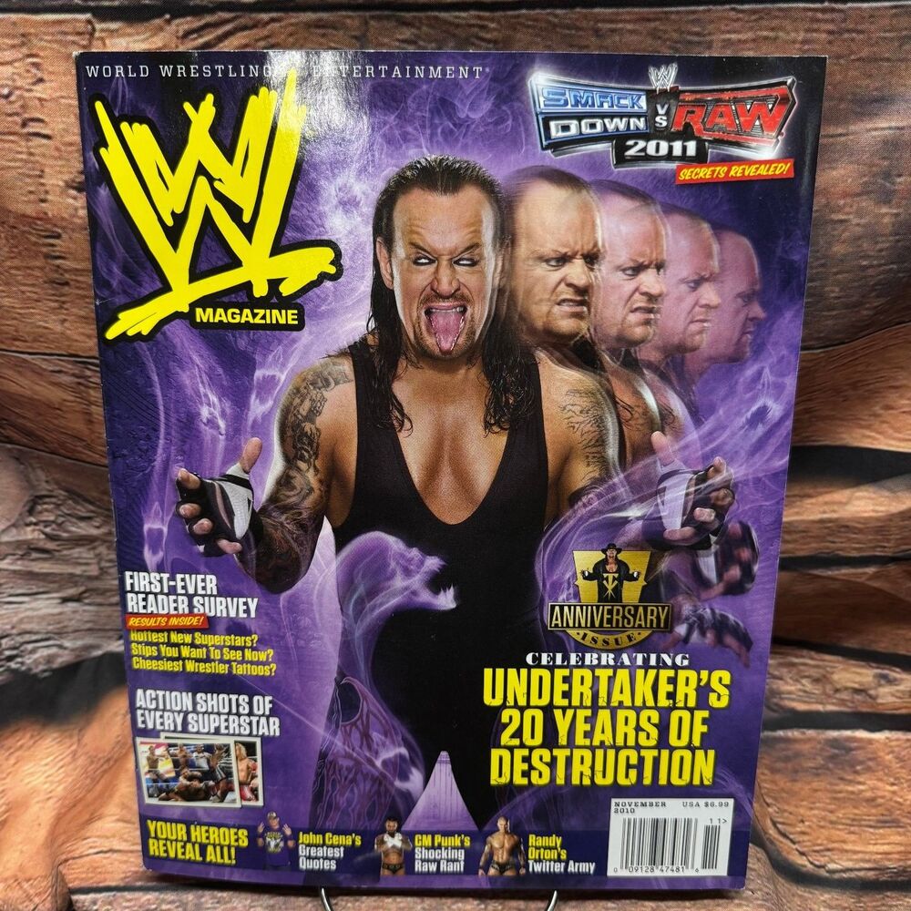 WWE Magazine November 2010 Undertaker 20 Years Raw SmackDown Anniversary WWE